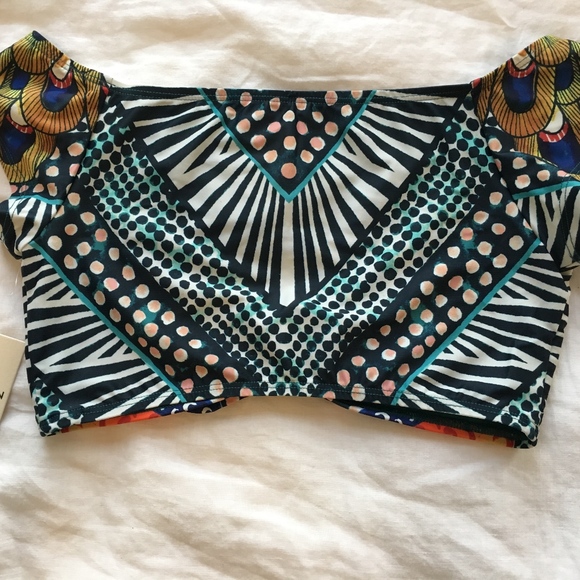 RARE Mara Hoffman Peacocks Rashguard Top - Picture 3 of 7
